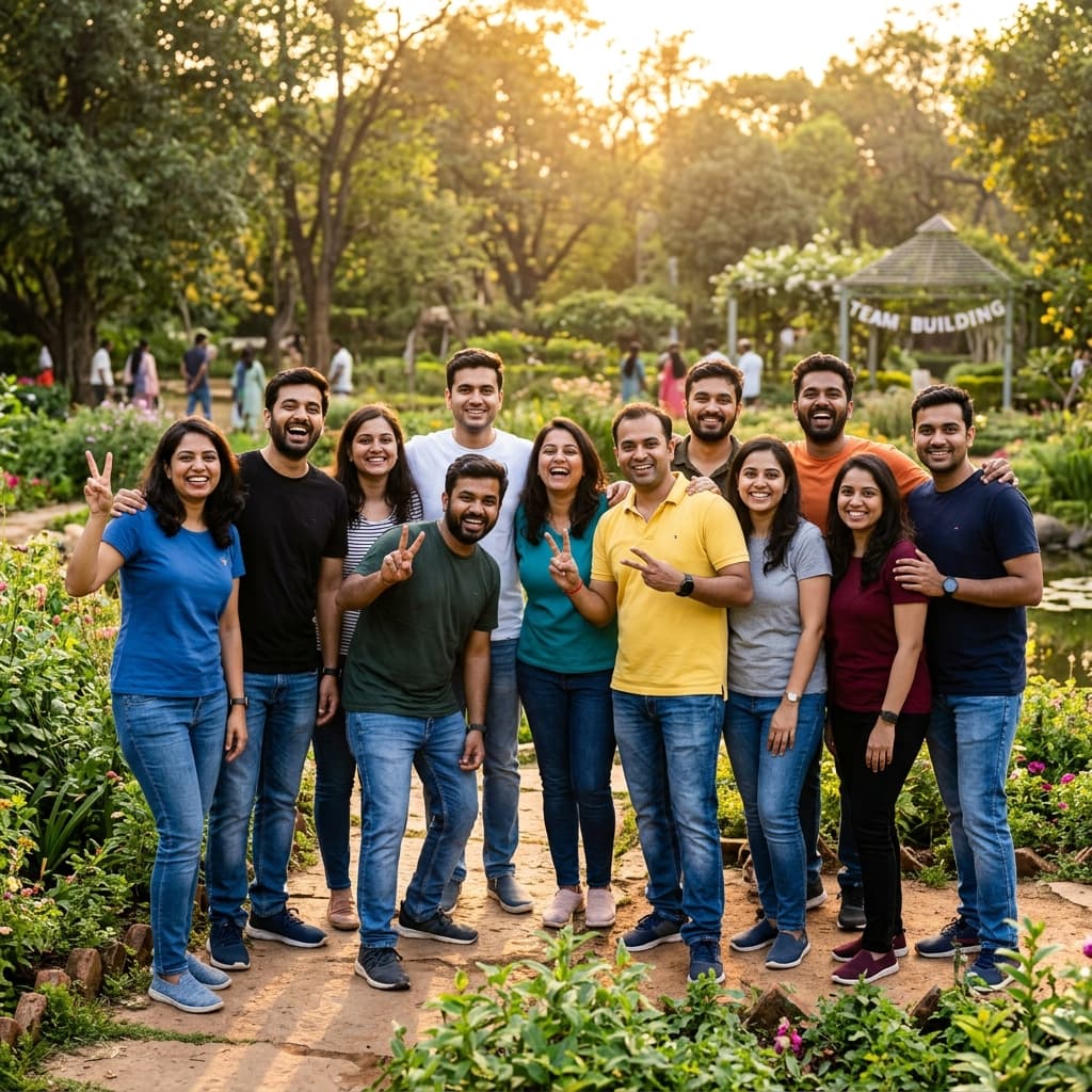 AssetArc team during a fun outdoor outing